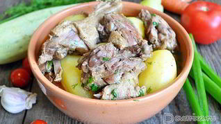 Рецепт Жаркого из утки с картофелем