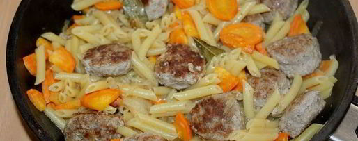 Шаг 4: жаркого с фрикадельками и макаронами