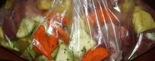 Шаг 4: жаркого с индейкой в пакете