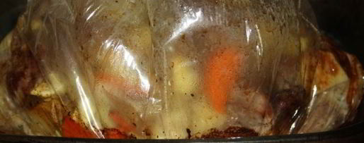 Шаг 5: жаркого с индейкой в пакете