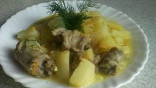 Рецепт Жаркого с куриными шейками