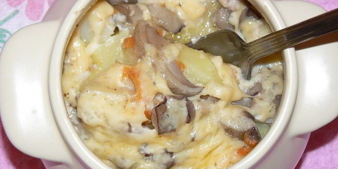 Рецепт жаркого с сердечками в сливочном соусе