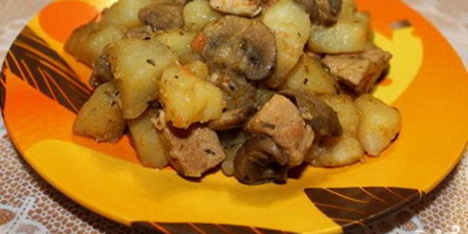 Рецепт жаркого с шампиньонами