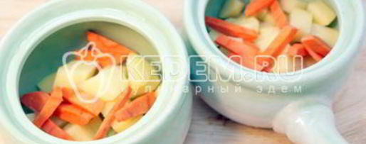 Шаг 2: жаркого в горшочках