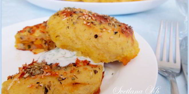 Рецепт картофельных зраз с капустой, запеченные в духовке