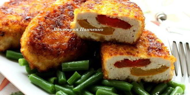 Рецепт куриных зраз с болгарским перцем