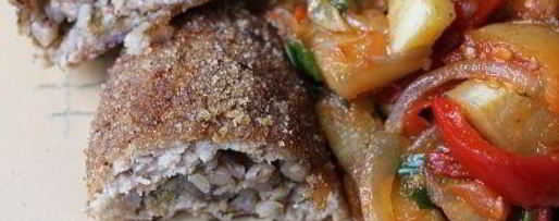 Шаг 10: куриных зраз с грибами и гречкой и овощное соте на гарнир