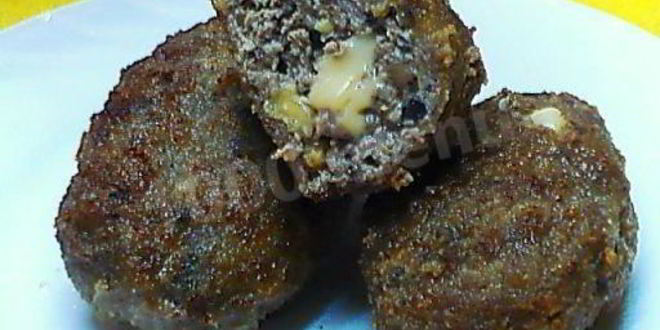 Рецепт мясных орехово-грибные зразы с сыром