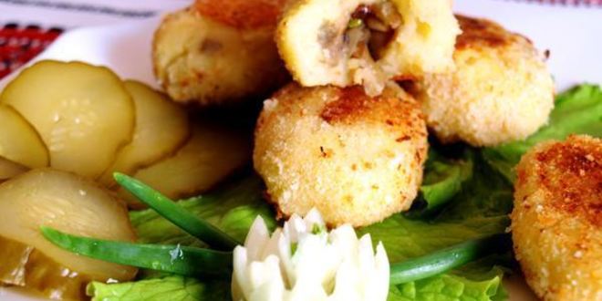 Рецепт постных картофельных зраз с грибами
