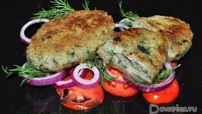 Рецепт Рыбных зраз с сыром, маслом и зеленью