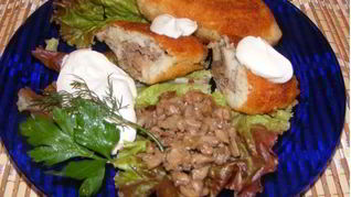 Рецепт Зраз из фарша с грибами