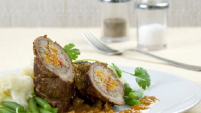 Рецепт Зраз из говядины с курагой