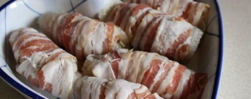 Шаг 5: зраз из тилапии в беконе с овощным салатом