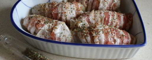 Шаг 6: зраз из тилапии в беконе с овощным салатом