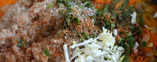 Шаг 3: зраз с пшеничной кашей и овощами