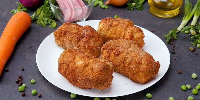 Рецепт зраз с ветчиной и горошком