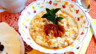 Рецепт Быстрой каши с тыквой и сухофруктами