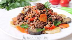 Рецепт Гречки с фаршем и овощами