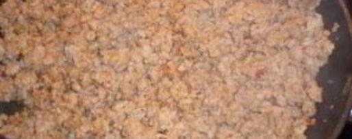 Шаг 1: гречки с фаршем на сковороде