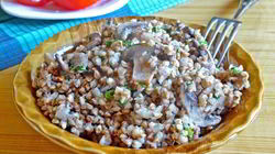 Рецепт Гречки с грибами и луком