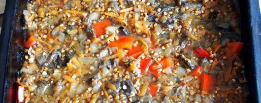 Шаг 8: гречки с грибами и овощами в духовке