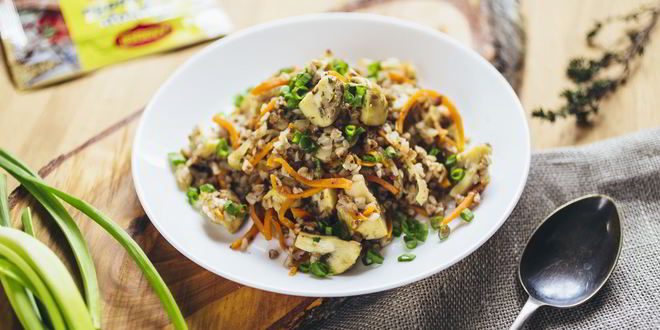 Рецепт гречки с грибами и овощами