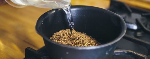 Шаг 1: гречки с грибами и овощами