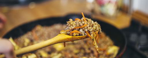 Шаг 7: гречки с грибами и овощами