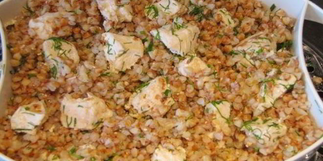 Рецепт гречки с куриным филе