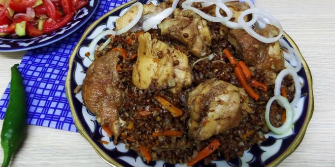 Рецепт гречки с куриным мясом в казане