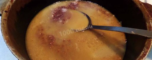 Шаг 7: гречки с куриным мясом в казане