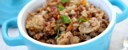 Шаг 8: гречки с курицей в томатно-грибном соусе