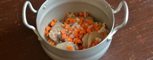 Шаг 3: гречки с курицей