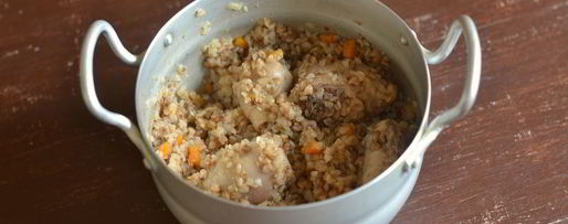 Шаг 6: гречки с курицей
