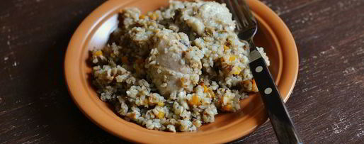 Шаг 7: гречки с курицей