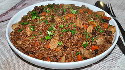 Рецепт Гречки с мясом и грибами в мультиварке