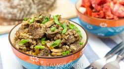 Рецепт Гречки с мясом и грибами