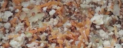 Шаг 3: гречки с мясом