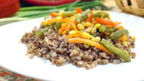 Рецепт Гречки с овощами и фасолью