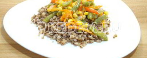 Шаг 6: гречки с овощами и фасолью