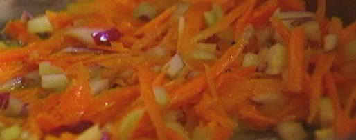 Шаг 5: гречки с овощами, козьим сыром и белым вином