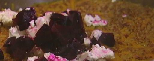 Шаг 8: гречки с овощами, козьим сыром и белым вином