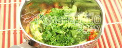 Шаг 3: гречки с овощами