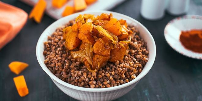 Рецепт гречки с печеной тыквой