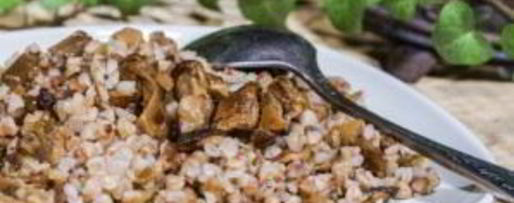 Шаг 3: гречки с шампиньонами