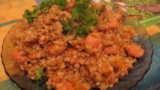 Рецепт Гречки с сосисками