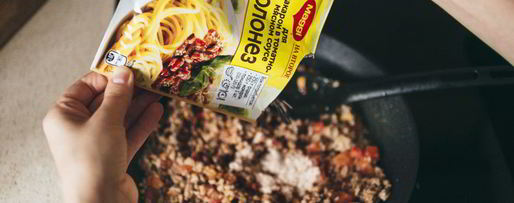 Шаг 3: гречки с соусом болоньезе