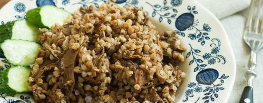 Шаг 8: гречки с сушеными грибами