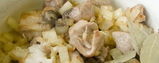 Шаг 6: гречки с тушеной свининой