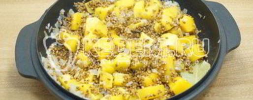 Шаг 3: гречки с тыквой